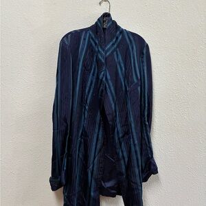 Striped Blue and Black Long Sleeve Shirt